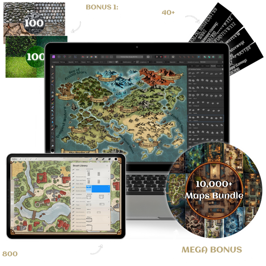 2/2 Complete RPG Map Making Bundle + 10k+ RPG Maps
